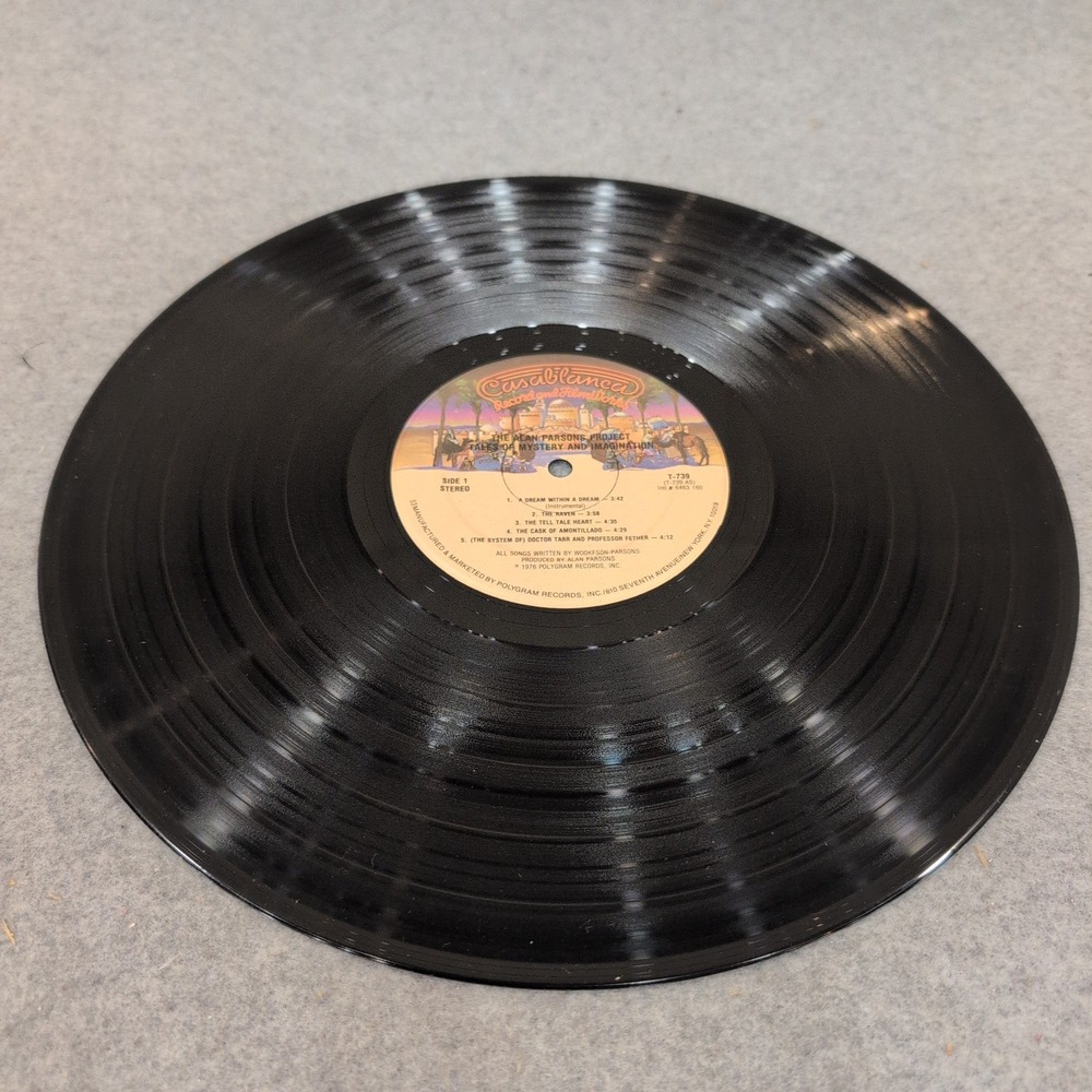 The Alan Parsons Project Tales of Mystery and Imagination Vinyl LP 1976 T-739 - Picture 3 of 4